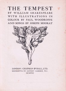 Title page design, illustration from The Tempest, 1908 by Paul Vincent Woodroffe