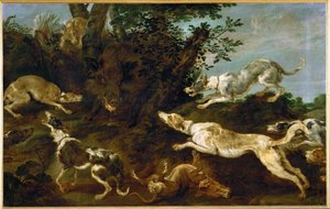 Boar-Hunt by Paul de Vos