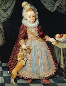 Portrait of a Child with a Rattle by Paul van Somer