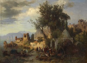 Evening by the Kura River near Tiflis