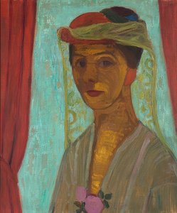 Self-Portrait with Hat and Veil by Paula Modersohn Becker