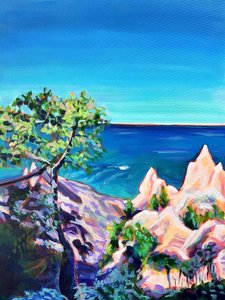 Vibrant Ocean Cliffs by Pauline Wegman | Key and Sea Creative