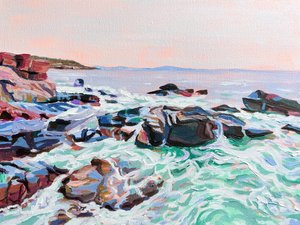 Vibrant Rocky Coastline