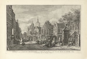 View of the Daily Green Market in The Hague (series: Eight Views in The Hague) by Paulus Constantijn la Fargue