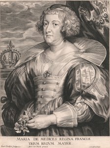 Maria de Medices, Queen of France, Mother of Three Kings by Paulus Pontius