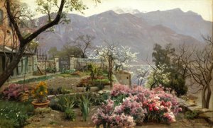 Flower Garden at Bellagio by Peder Monsted