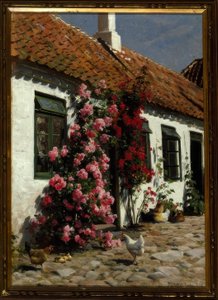 Climbing Roses at the Farm by Peder Monsted