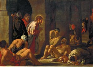 Jesus Heals the Paralytic by Pedro Orrente