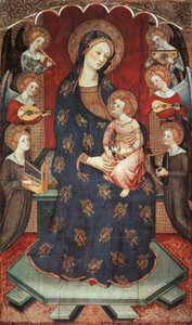 Madonna with Child with Angels playing music