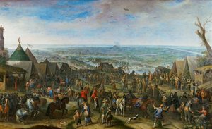 Soldiers in a camp by Peeter Snayers