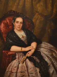 Portrait of Ana García Izcalbalceta, wife of the architect of the Hidalga by Pelegrí Clavé