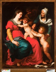The Holy Family with the Butterfly and with St Elisabeth and St John the Baptist by Pellegrino Piola