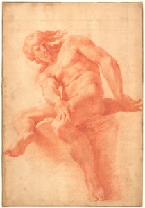 Seated Young Nude Man