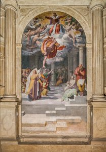 The Announcement of the Coming of the Baptist, Poggi Chapel by Pellegrino Tibaldi