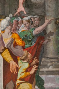 The Announcement of the coming of the Baptist, Poggi Chapel by Pellegrino Tibaldi