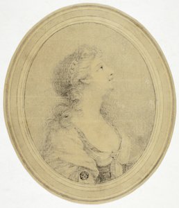 Half-Length Portrait of Woman in Profile, Facing Right by Peltro William Tomkins
