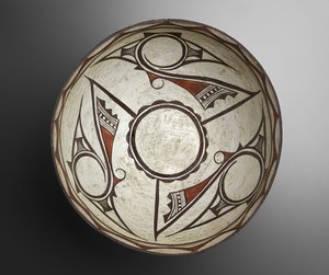 Dough Bowl with Geometric Designs by People Zuni