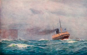 A P. & O. Steamer Outward Bound by Percy F.S. Spence