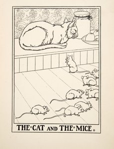 The Cat and the Mice, from A Hundred Fables of Aesop, pub.1903 by Percy J. Billingshurst