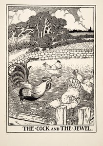 The Cock and the Jewel, from A Hundred Fables of Aesop, pub.1903