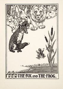 The Fox and the Frog, from A Hundred Fables of Aesop, pub. 1903 by Percy J. Billingshurst