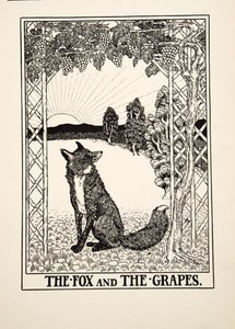 The Fox and the Grapes, from A Hundred Fables of Aesop