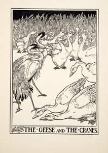 The Geese and the Cranes, from A Hundred Fables of Aesop