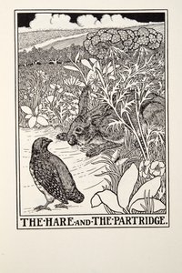The Hare and The Partridge, from Fontaine Fables by Percy J. Billingshurst