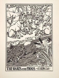 The Hares and Frogs, from A Hundred Fables of Aesop by Percy J. Billingshurst