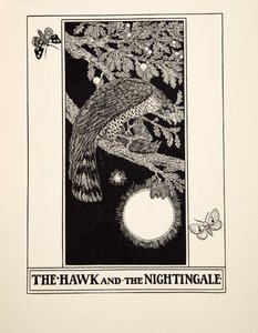 The Hawk and the Nightingale, from A Hundred Fables of Aesop
