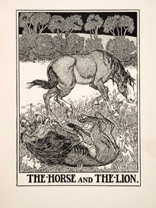 The Horse and the Lion, from A Hundred Fables of Aesop