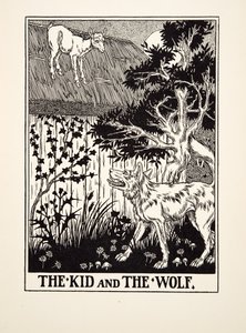 The Kid and the Wolf, from A Hundred Fables of Aesop