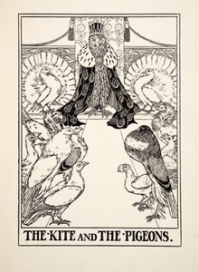 The Kite and the Pigeons, from A Hundred Fables of Aesop, pub.1903 by Percy J. Billingshurst