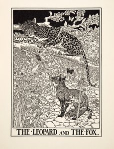 The Leopard and the Fox, from A Hundred Fables of Aesop