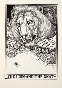 The Lion and the Gnat, from Fontaine Fables by Percy J. Billingshurst