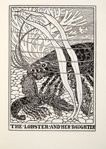 The Lobster and her Daughter, from Fontaine Fables, pub. 1905