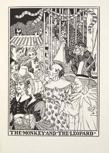 The Monkey and the Leopard, from Fontaine Fables, pub. 1905 by Percy J. Billingshurst