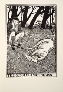 The Old Man and the Ass, from Fontaine Fables