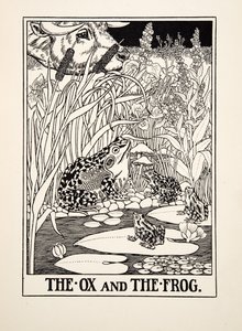 The Ox and the Frog, from A Hundred Fables of Aesop