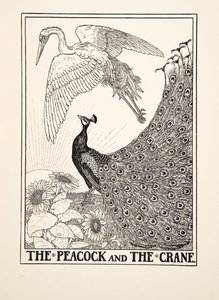 The Peacock and the Crane, from A Hundred Fables of Aesop