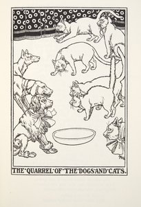 The Quarrel of the Dogs and Cats, from Fontaine Fables, pub. 1905
