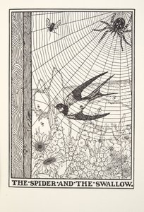 The Spider and the Swallow, from Fontaine Fables, pub. 1905