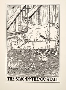 The Stag in the Ox Stall, from A Hundred Fables of Aesop, published 1903 by Percy J. Billingshurst