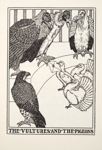 The Vultures and the Pigeons, from Fontaine Fables, pub. 1905 by Percy J. Billingshurst