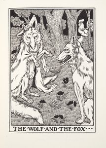 The Wolf and the Fox, from Fontaine Fables, pub. 1905