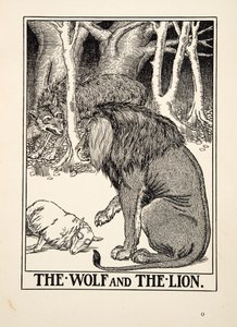 The Wolf and the Lion, from A Hundred Fables of Aesop by Percy J. Billingshurst