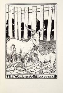 The Wolf, the Goat and the Kid, from Fontaine Fables by Percy J. Billingshurst