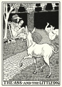 Fables of La Fontaine: The ass and the little dog by Percy James Billinghurst