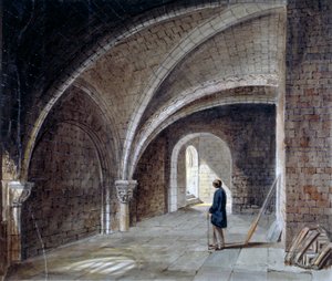 Crypt Under the Church of St James in the Wall, Wood Street Square, City of London by Percy William Justyne