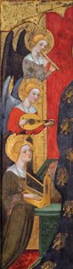 Madonna with Angels Playing Music (detail), ca 1380
